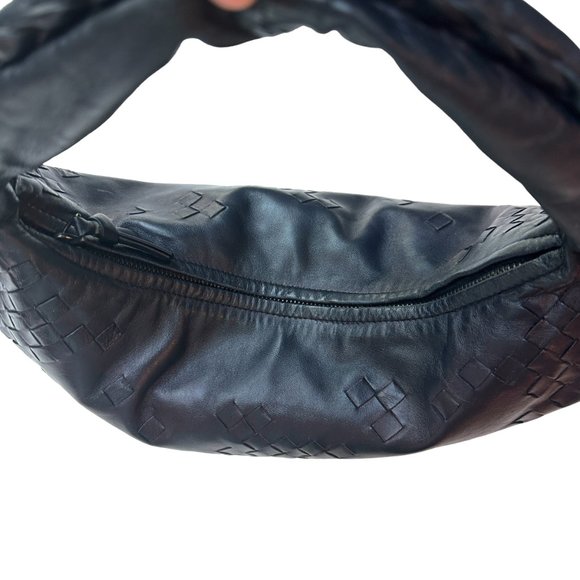 Bottega Veneta Navy Leather Hobo Bag - Picture 6 of 11